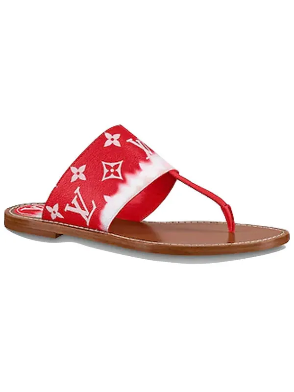 Тапочки palma slides 'red monogram' Louis Vuitton — изображение 2 из 4, красный/белый