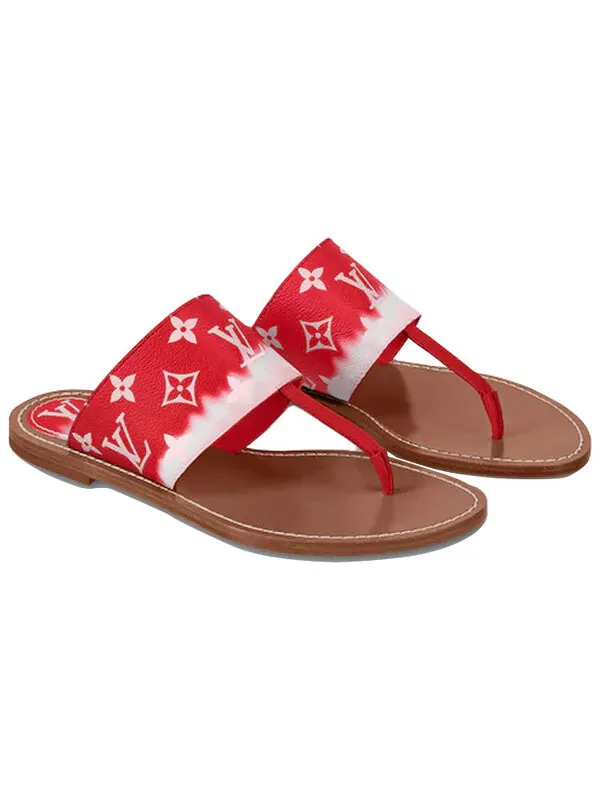 Тапочки palma slides 'red monogram' Louis Vuitton — изображение 3 из 4, красный/белый