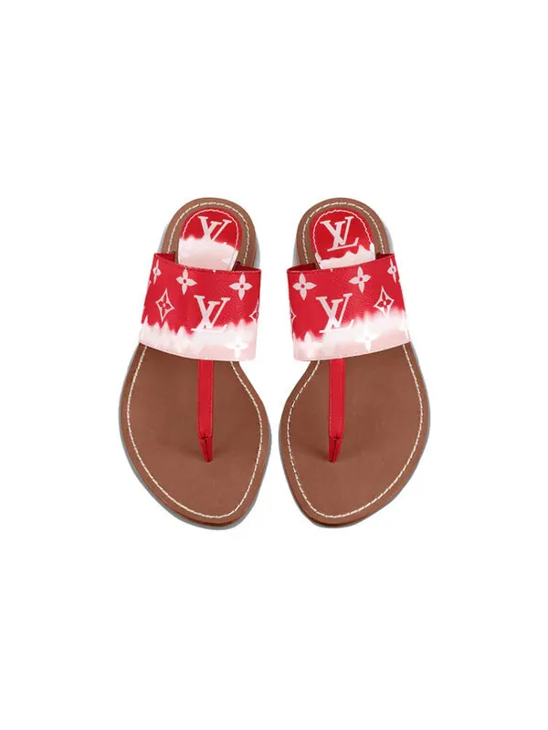 Тапочки palma slides 'red monogram' Louis Vuitton — изображение 4 из 4, красный/белый