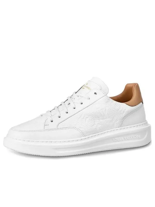 Кроссовки beverly hills sneakers 'white monogram with caramel top' Louis Vuitton — изображение 1 из 4, белый/бежевый