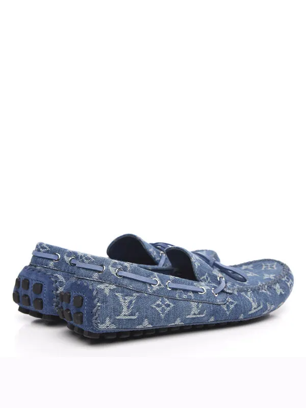 Кроссовки arizona loafers 'denim monogram' Louis Vuitton — изображение 3 из 4, синий