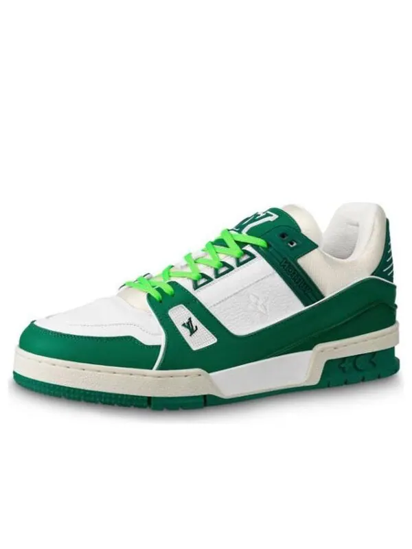 Кроссовки trainer sneakers 'white green' Louis Vuitton — изображение 1 из 4, зеленый/белый