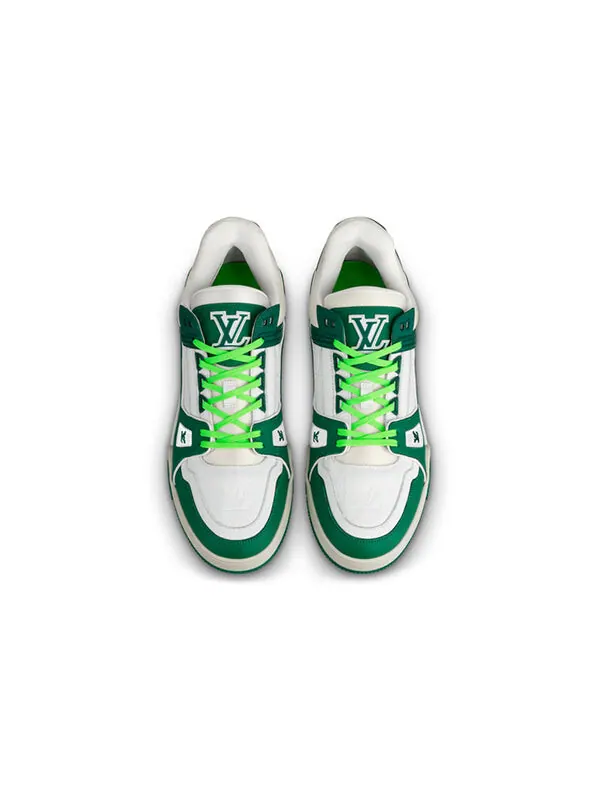 Кроссовки trainer sneakers 'white green' Louis Vuitton — изображение 2 из 4, зеленый/белый