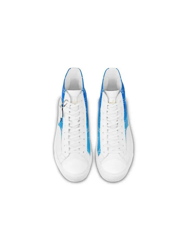 Кроссовки tattoo ankle sneakers 'white with blue monogram' Louis Vuitton — изображение 3 из 4, белый/синий