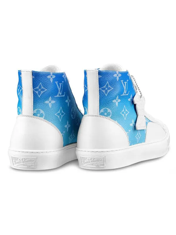 Кроссовки tattoo ankle sneakers 'white with blue monogram' Louis Vuitton — изображение 4 из 4, белый/синий