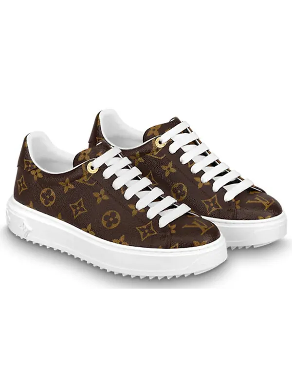 Кроссовки time out sneakers 'brown monogram' Louis Vuitton — изображение 3 из 4, коричневый/белый