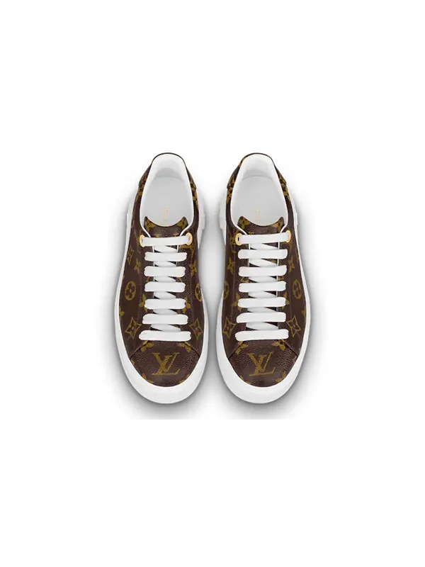 Кроссовки time out sneakers 'brown monogram' Louis Vuitton — изображение 4 из 4, коричневый/белый