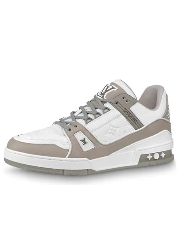 Кроссовки trainer sneakers 'grey white' Louis Vuitton — изображение 1 из 4, серый/белый/бежевый