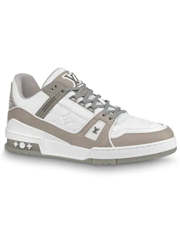 Кроссовки trainer sneakers 'grey white' Louis Vuitton — изображение 2 из 4, серый/белый/бежевый