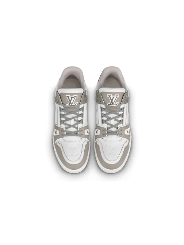 Кроссовки trainer sneakers 'grey white' Louis Vuitton — изображение 3 из 4, серый/белый/бежевый