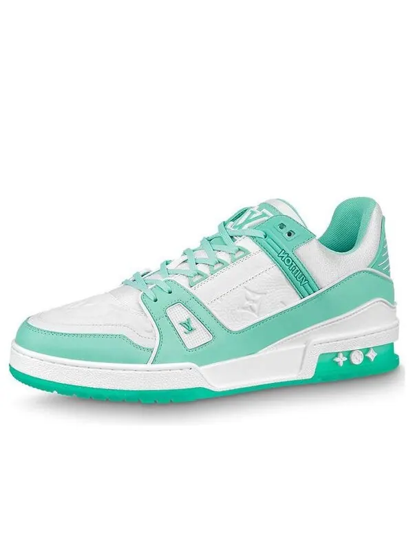 Кроссовки trainer sneakers 'teal white' Louis Vuitton — изображение 1 из 4, белый