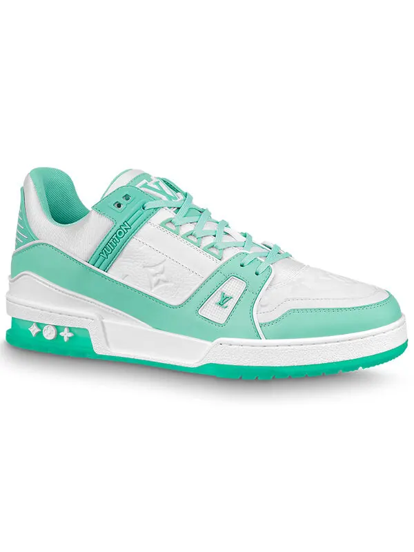 Кроссовки trainer sneakers 'teal white' Louis Vuitton — изображение 2 из 4, белый