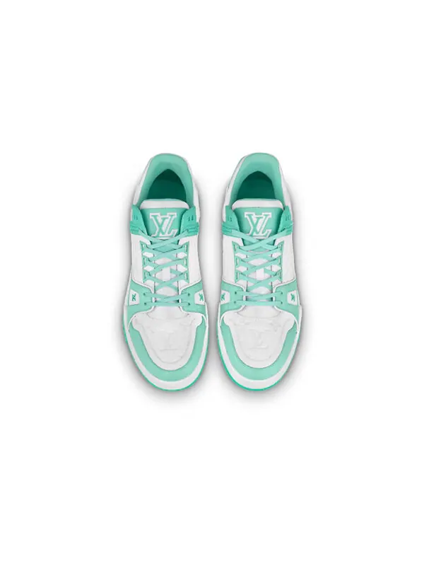 Кроссовки trainer sneakers 'teal white' Louis Vuitton — изображение 3 из 4, белый