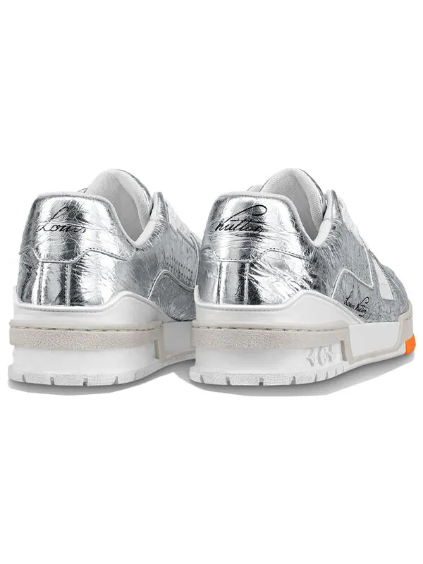 Кроссовки trainer sneakers 'silver' Louis Vuitton — изображение 3 из 4