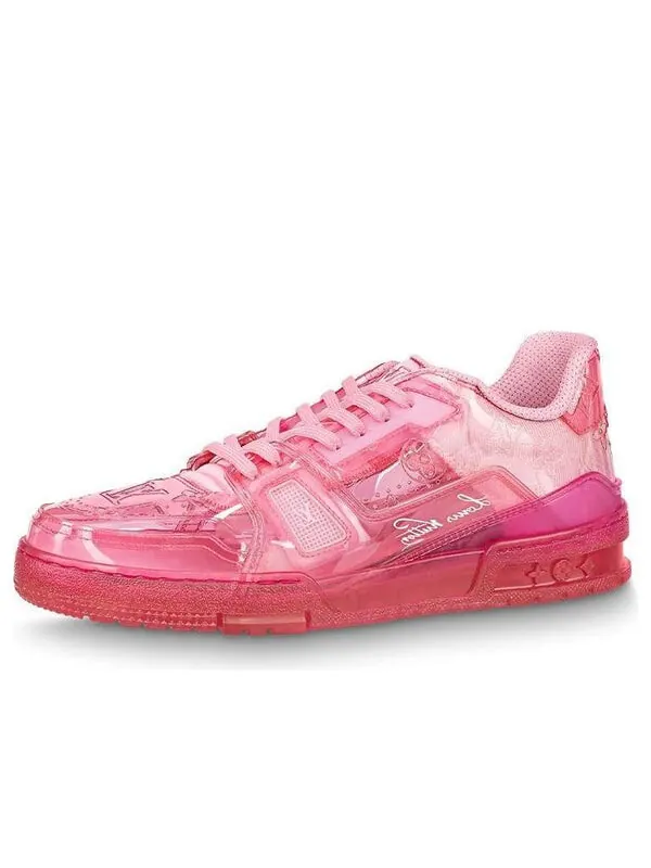 Кроссовки trainer sneakers 'pink pvc' Louis Vuitton — изображение 1 из 4, розовый