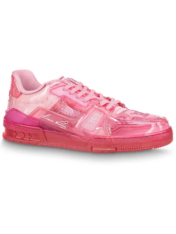 Кроссовки trainer sneakers 'pink pvc' Louis Vuitton — изображение 2 из 4, розовый