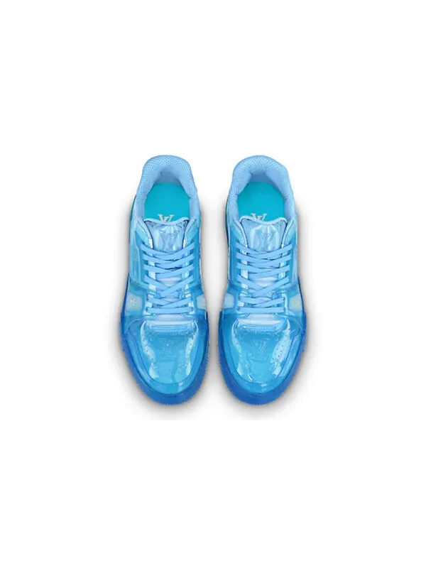 Кроссовки trainer sneakers 'blue pvc' Louis Vuitton — изображение 3 из 4, синий
