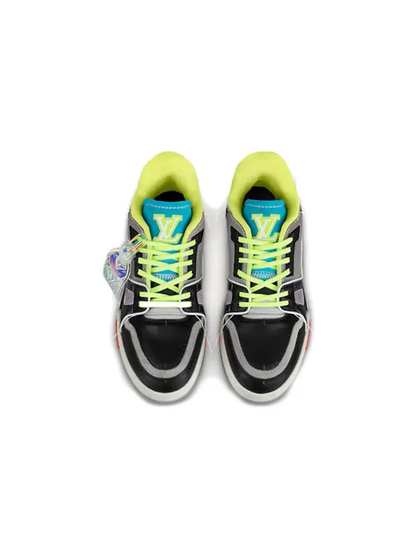 Кроссовки lv trainer low-top sports shoes blue/black Louis Vuitton — изображение 3 из 4, синий/черный