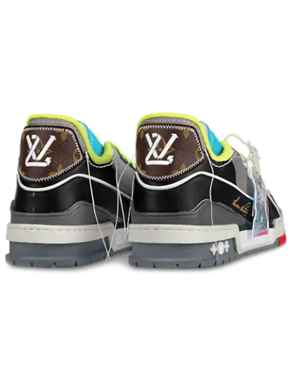 Кроссовки lv trainer low-top sports shoes blue/black Louis Vuitton — изображение 4 из 4, синий/черный