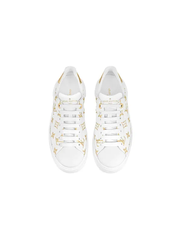 Кроссовки time out sneakers 'white with gold monogram' Louis Vuitton — изображение 4 из 4, белый/золотистый