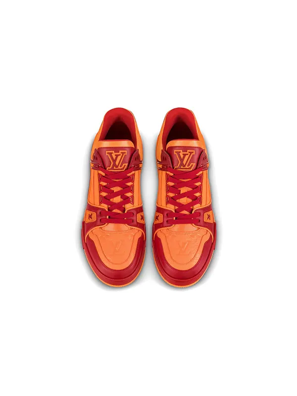 Кроссовки trainers 'orange monogram with red' Louis Vuitton — изображение 2 из 4, оранжевый/красный