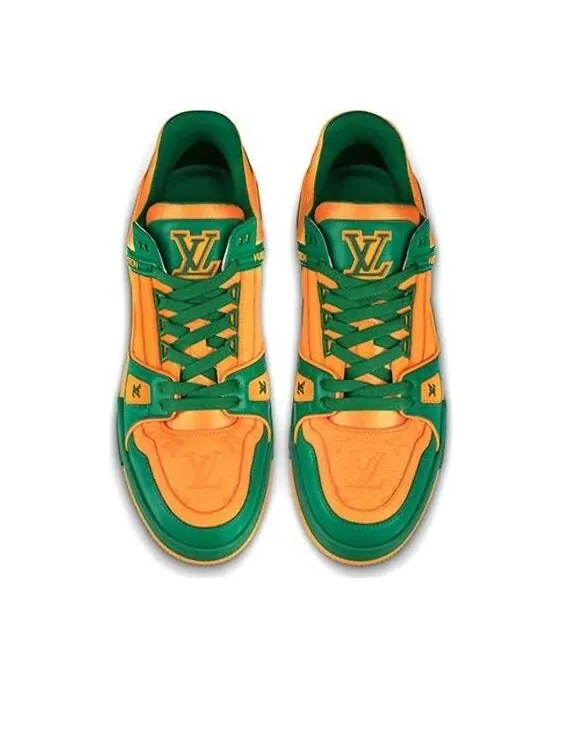 Кроссовки trainers 'orange monogram with green' Louis Vuitton — изображение 1 из 4, оранжевый/зеленый