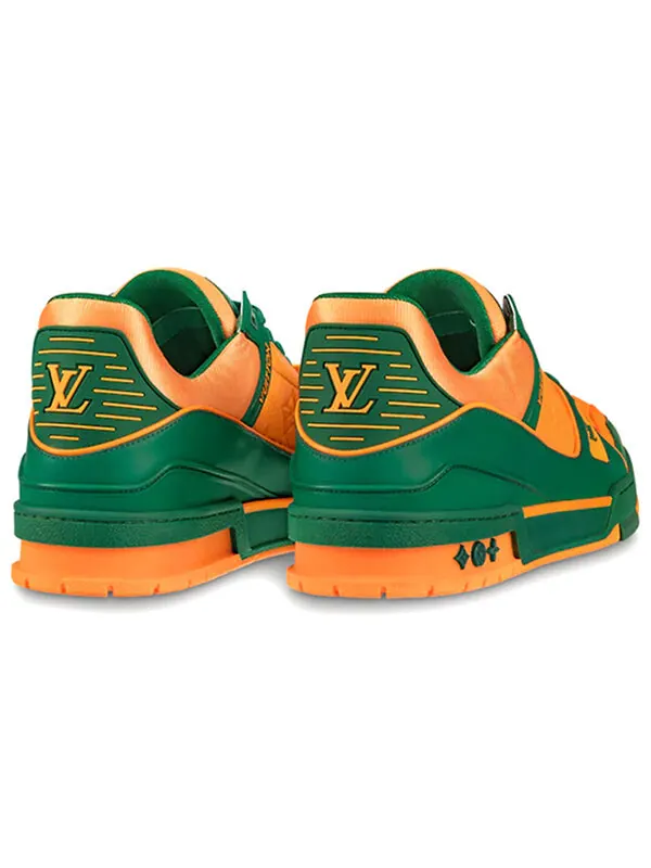 Кроссовки trainers 'orange monogram with green' Louis Vuitton — изображение 3 из 4, оранжевый/зеленый