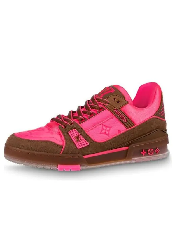 Кроссовки trainers 'pink monogram' Louis Vuitton — изображение 1 из 4, розовый/коричневый