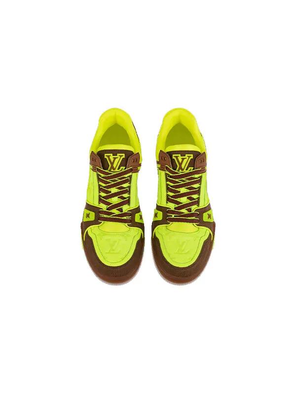 Кроссовки trainers 'neon yellow with brown' Louis Vuitton — изображение 3 из 4, желтый/коричневый