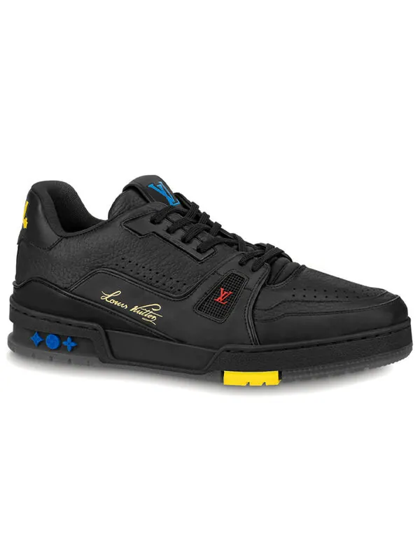 Кроссовки trainer 'black leather' Louis Vuitton — изображение 2 из 4