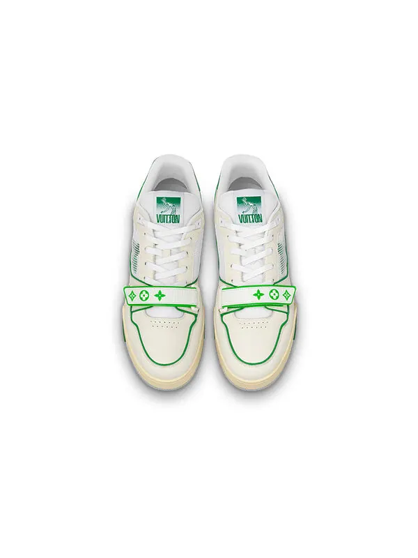 Кроссовки lv trainers 'green mesh' Louis Vuitton — изображение 2 из 4, белый/зеленый