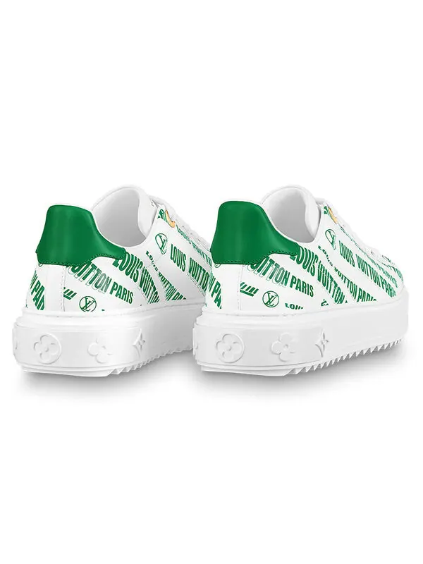 Кроссовки time out sneakers 'white green' Louis Vuitton — изображение 4 из 4, белый/зеленый/золотистый