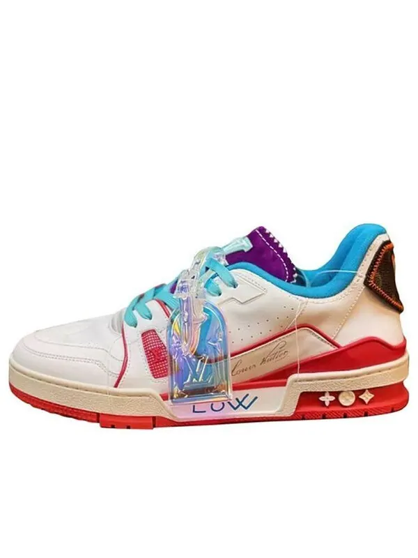 Кроссовки trainer upcycling sneakers 'white blue purple for china' Louis Vuitton — изображение 1 из 2
