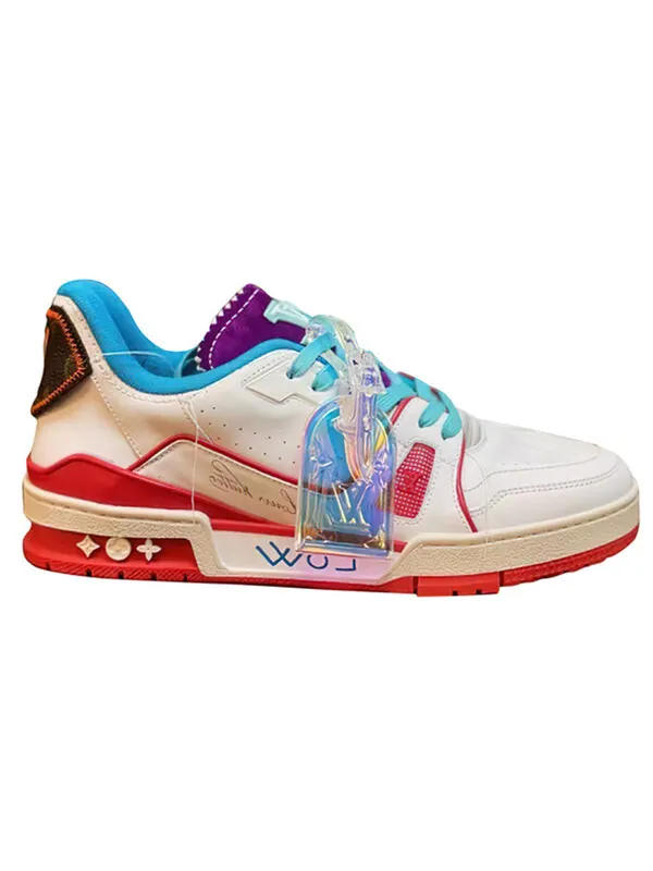 Кроссовки trainer upcycling sneakers 'white blue purple for china' Louis Vuitton — изображение 2 из 2