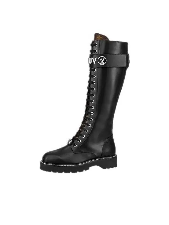 Кроссовки territory flat high ranger boots 'black' Louis Vuitton — изображение 1 из 4, черный