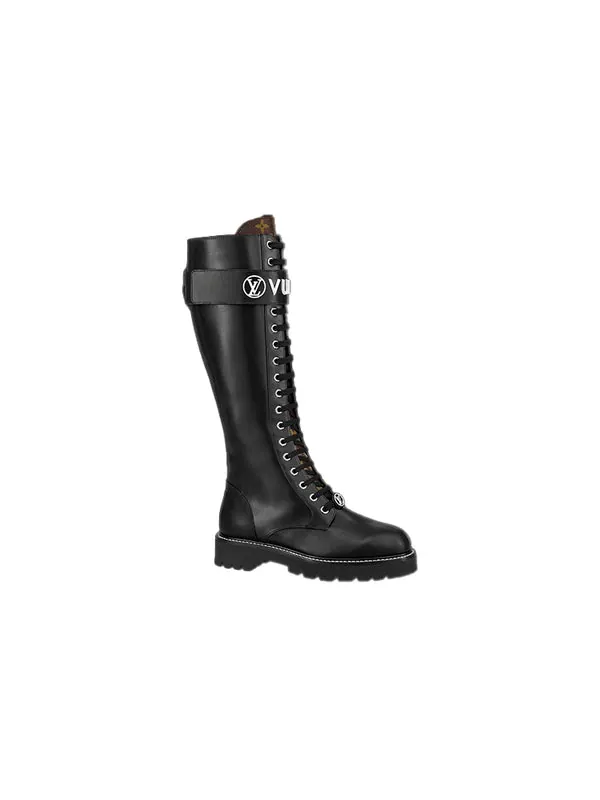 Кроссовки territory flat high ranger boots 'black' Louis Vuitton — изображение 2 из 4, черный