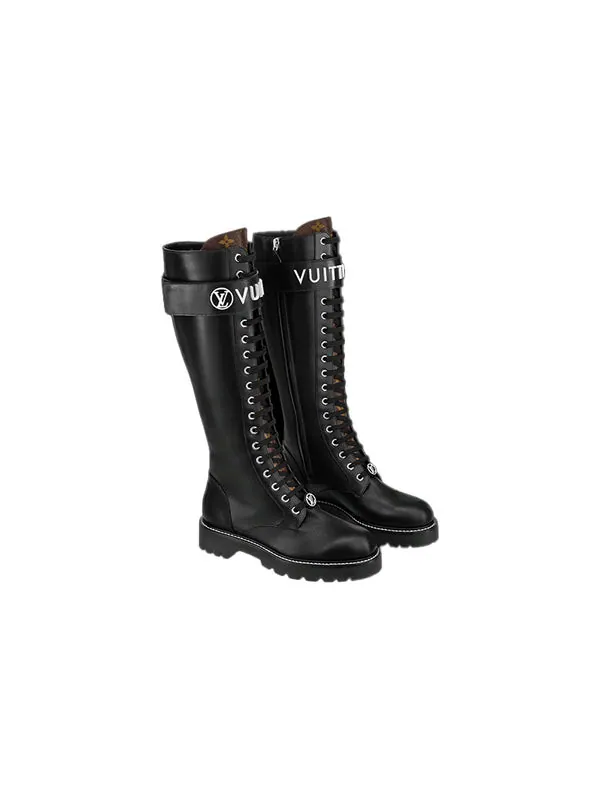 Кроссовки territory flat high ranger boots 'black' Louis Vuitton — изображение 3 из 4, черный