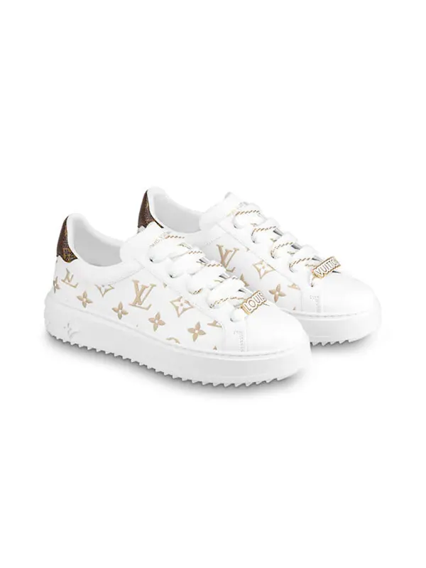 Кроссовки time out sneakers 'white with gold monogram' Louis Vuitton — изображение 2 из 4