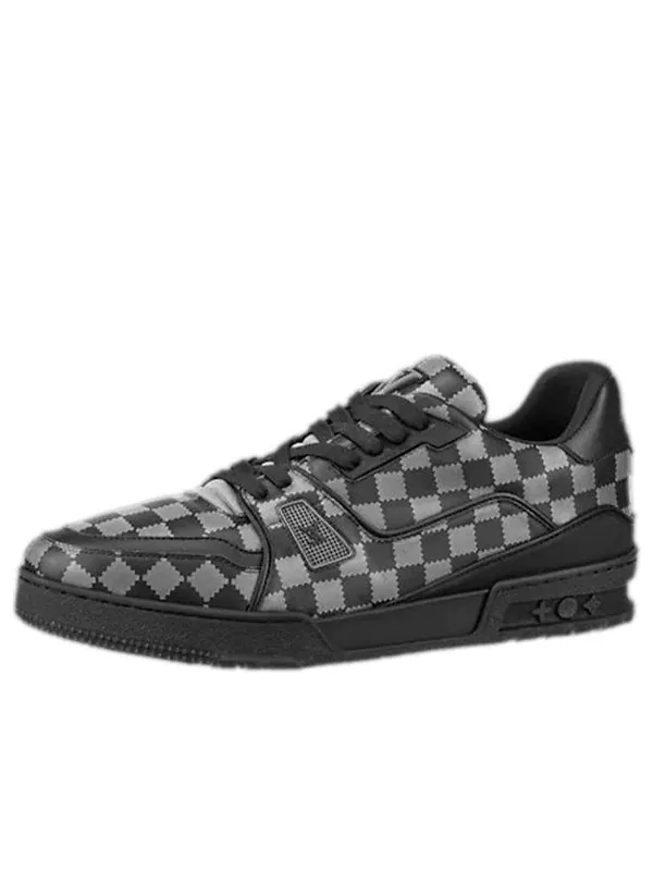 Кроссовки x nigo trainers 'grey plaid' Louis Vuitton — изображение 1 из 4, серый/черный