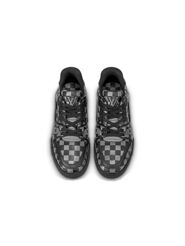 Кроссовки x nigo trainers 'grey plaid' Louis Vuitton — изображение 2 из 4, серый/черный