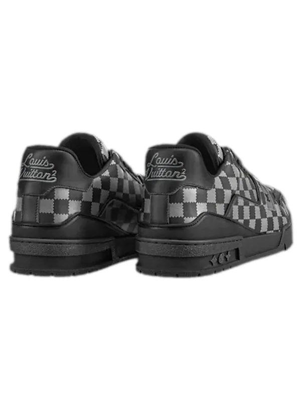 Кроссовки x nigo trainers 'grey plaid' Louis Vuitton — изображение 3 из 4, серый/черный