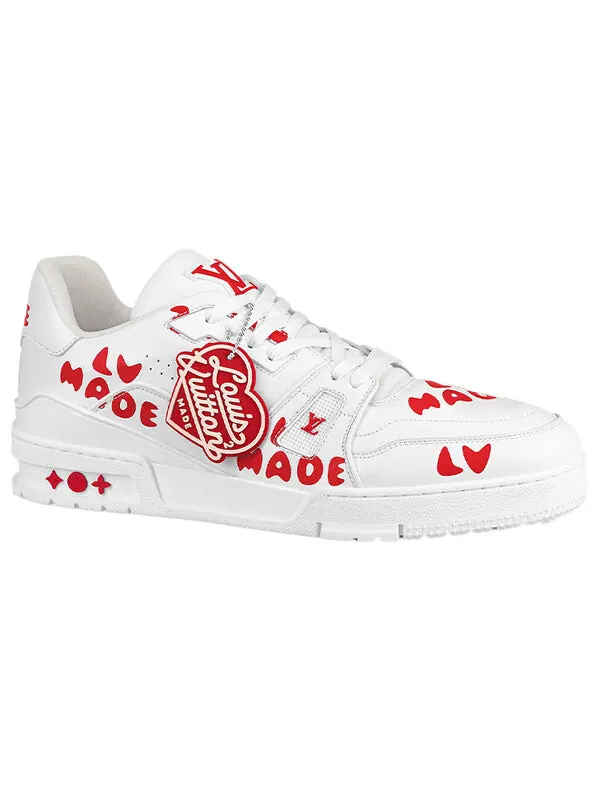Кроссовки x nigo trainers 'white with red lv made' Louis Vuitton — изображение 2 из 4, белый/красный