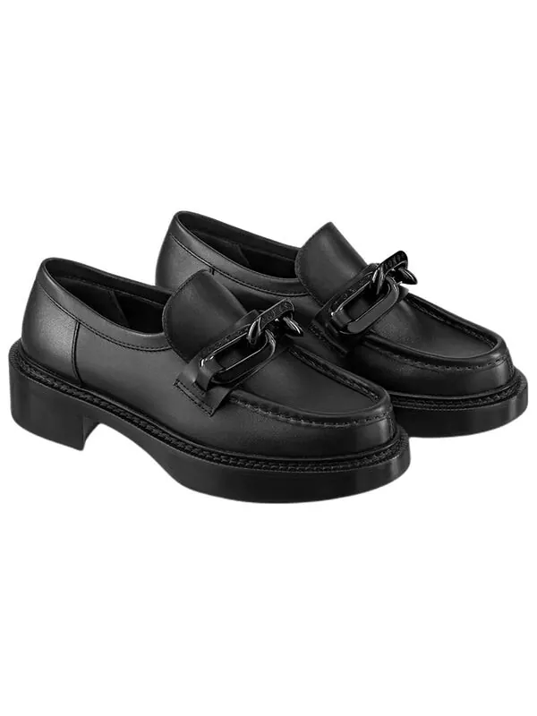 Кроссовки lv academy loafers 'black with chain' Louis Vuitton — изображение 2 из 4, черный