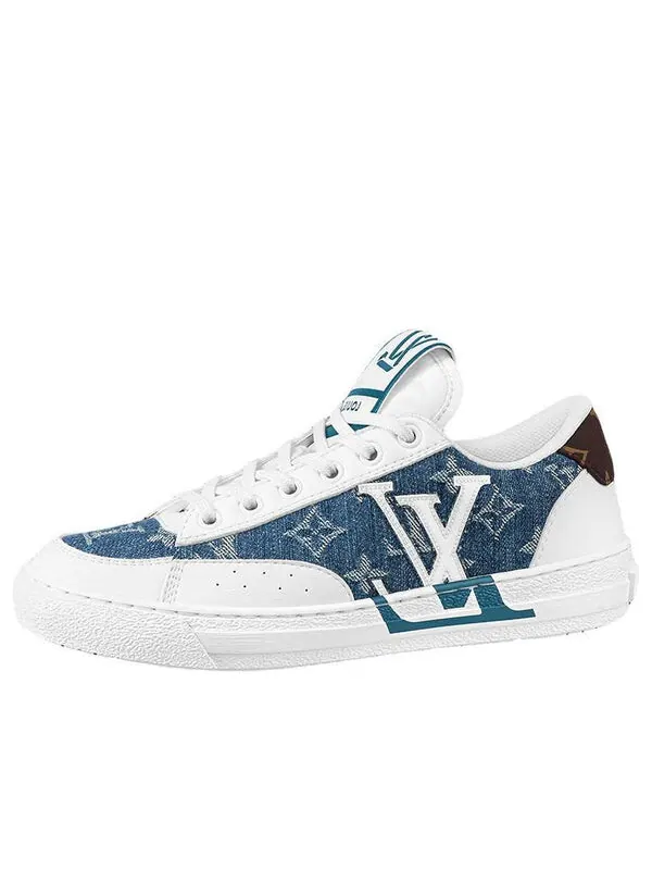 Кроссовки charlie sneakers 'white with denim monogram' Louis Vuitton — изображение 1 из 4, белый/синий/коричневый