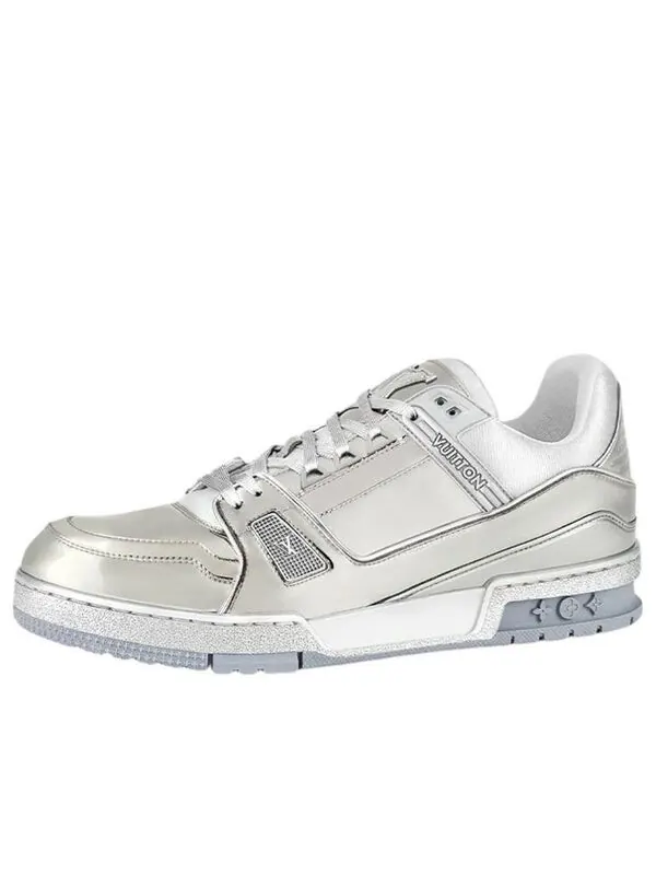 Кроссовки trainer sneakers 'silver' Louis Vuitton — изображение 1 из 4, серебристый/серый/белый