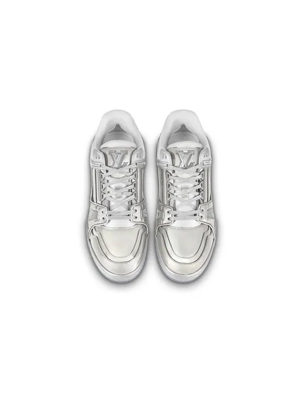 Кроссовки trainer sneakers 'silver' Louis Vuitton — изображение 2 из 4, серебристый/серый/белый
