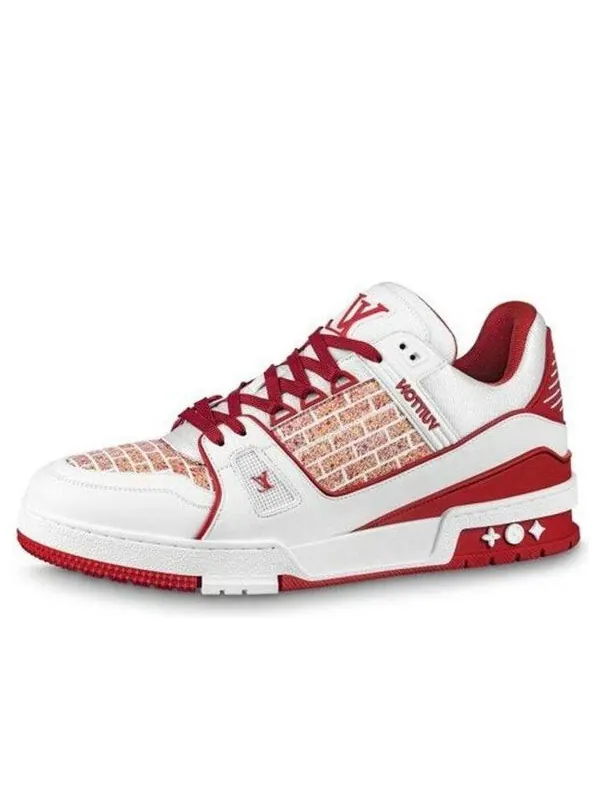 Кроссовки x lady pink trainers 350 'white red' Louis Vuitton — изображение 1 из 1, белый/красный