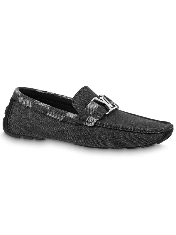 Кроссовки hockenheim moccasin shoes 'grey with plaid collar' Louis Vuitton — изображение 2 из 3, черный/серый