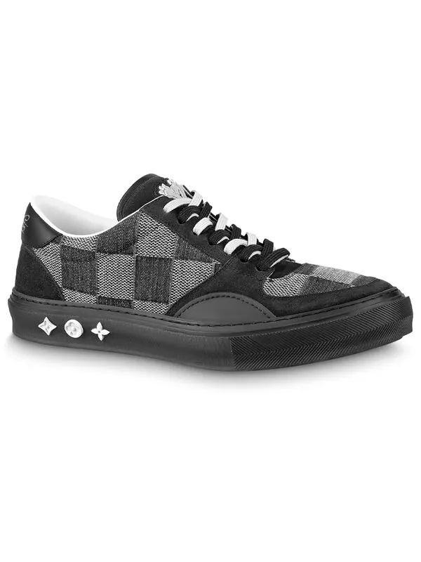 Кроссовки ollie sneakers 'black plaid mesh' Louis Vuitton — изображение 2 из 3, черный/белый