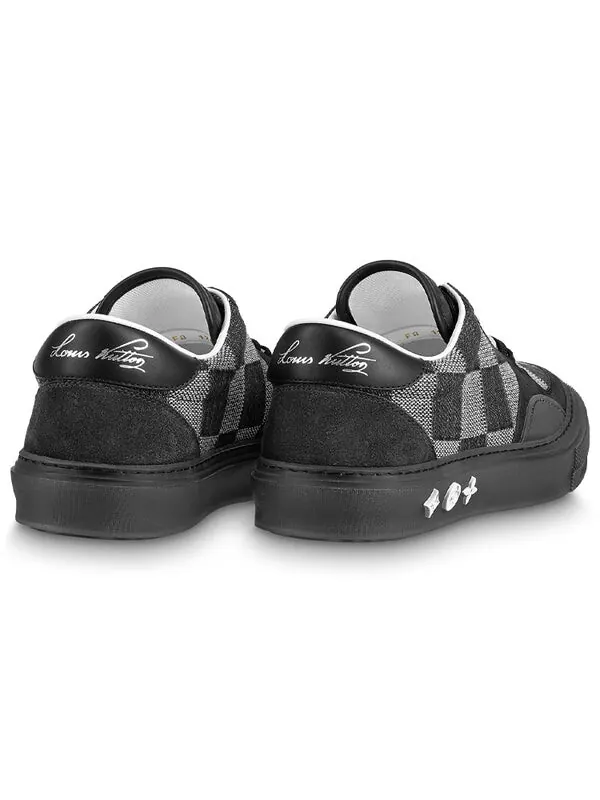 Кроссовки ollie sneakers 'black plaid mesh' Louis Vuitton — изображение 3 из 3, черный/белый